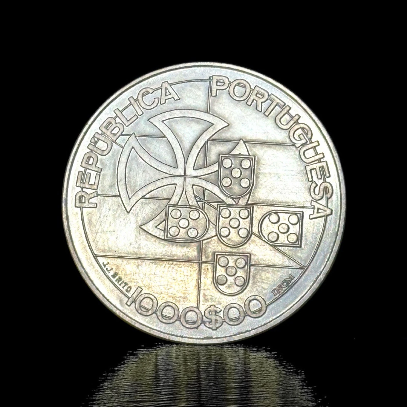 Portugal Silver Coin 1000 Escudos 1998 Liga dos Combatentes